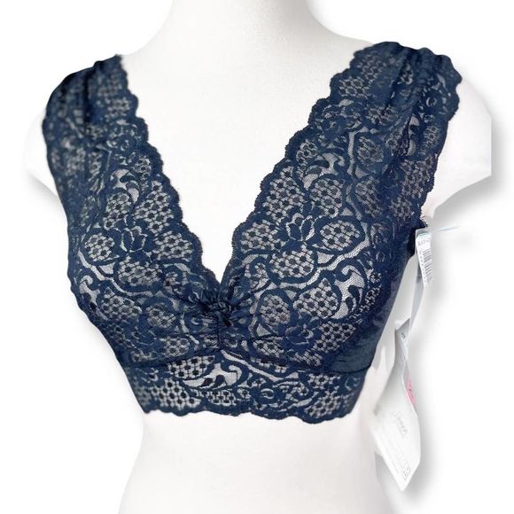 Vintage Henseon Kickernick Black Lace Bralette "Pretty Skamp" - Deadstock - Sz S - Picture 2 of 6